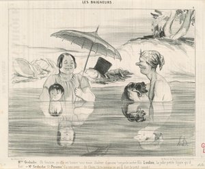 Mevrouw Greluche: Oh Gustave, wat is ze goed! door Honoré Daumier
