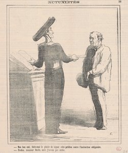 Mijn goede vriend, doe me het genoegen om te tekenen... door Honoré Daumier