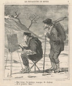 Mijn oude, je schilderij mist warmte... door Honoré Daumier