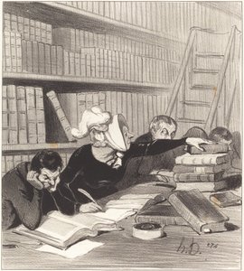 Meneer, pardon als ik u een beetje stoor... door Honoré Daumier