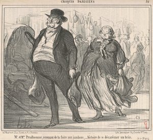 De heer en mevrouw Prudohomme keren terug van de kermis...