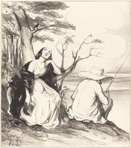 O pijn!... een echtgenoot hebben gedroomd... door Honoré Daumier