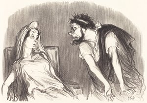 Oedipus door Honoré Daumier