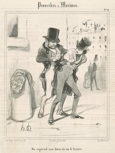 Men neemt zijn goed terug waar men het vindt door Honoré Daumier