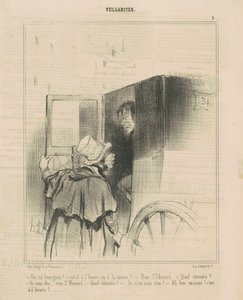 Waar is het, bourgeois? Is het op tijd of ... door Honoré Daumier