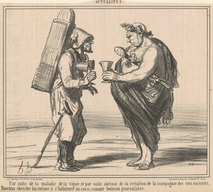 Als gevolg van de ziekte van de wijnstok door Honoré Daumier