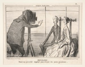 Fotografie. Nieuwe methode gebruikt om sierlijke poses te verkrijgen, uit Croquis Parisiens door Honoré Daumier