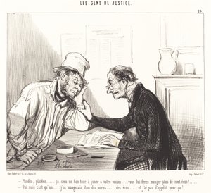 Pleiten... dat zal een goede grap zijn... door Honoré Daumier