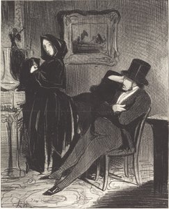 Vaker dan ik je zal brengen... naar het bal... door Honoré Daumier