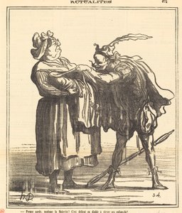 Pas op, mevrouw de meerderheid! door Honoré Daumier