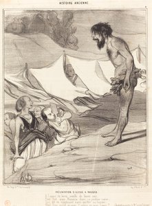 Presentatie van Odysseus aan Nausicaä door Honoré Daumier