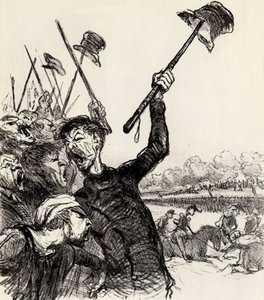 Ratapoil en zijn staf: Leve de keizer!, 1851 door Honoré Daumier