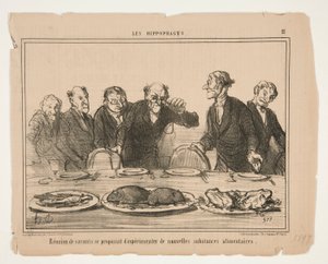 Reünie van geleerden door Honoré Daumier