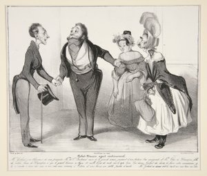 Robert-Macaire agent matrimonial, pl. 16 uit de serie Caricaturana, uit het album Les Robert Macaires