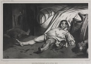 Rue Transnonain, 15 april 1834, 1834 door Honoré Daumier