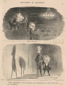 Nachtelijke Zitting door Honoré Daumier