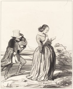 Saperlotte!... dat ik zou willen... dat mijn vrouw klaar is... door Honoré Daumier