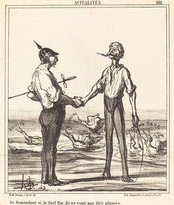 Zich afvragend of, na het duel, ze niet geplukt zullen worden door Honoré Daumier