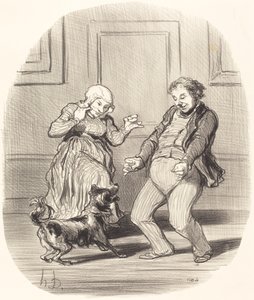 Se réjouissant... de la fin de la Canicule door Honoré Daumier
