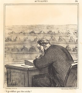 Als ik niet herkozen zou worden! door Honoré Daumier
