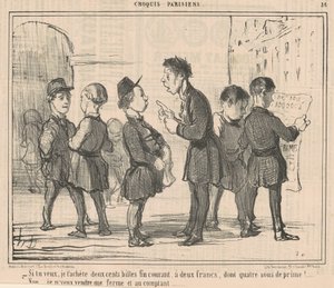 Als je wilt, koop ik je tweehonderd knikkers... door Honoré Daumier