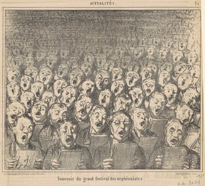 Souvenir van het grote festival van de orphéonisten door Honoré Daumier