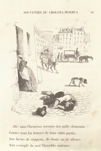 Souvenirs du Choléra-Morbus, 1840 door Honoré Daumier
