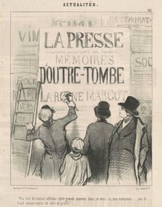 Je hebt ongelijk om deze... advertentie... te willen plaatsen... door Honoré Daumier