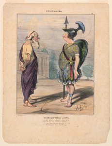 Telemachus Teruggebracht naar de Deugd door Honoré Daumier