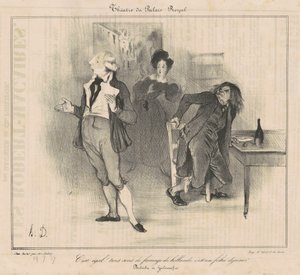 Theater van het Koninklijk Paleis door Honoré Daumier