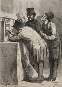 De veilingkamer: De amateur door Honoré Daumier