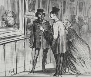 De Tentoonstelling van 1859 plaat 8: De schilder die een schilderij geweigerd kreeg..., 1859