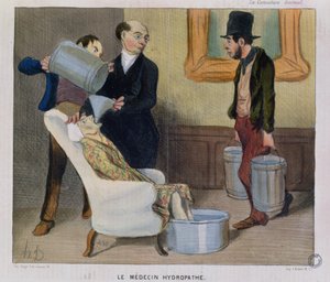 De hydrotherapeutische dokter, karikatuur uit 