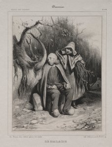 De zieke door Honoré Daumier