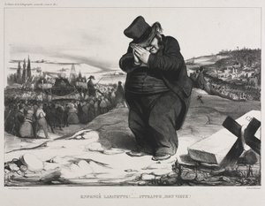 De Maandelijkse Vereniging plaat 22: Mislukte Lafayette! Het dient je goed, mijn oude vriend! door Honoré Daumier
