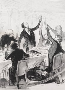 De Filantropen van de Dag, plaat 8: Een 43e Toast...aan de Matigheid Vereniging, 1844