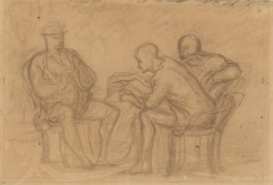 Het lezen door Honoré Daumier