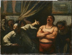 De sterke man door Honoré Daumier