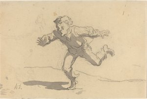 De jonge koerier door Honoré Daumier