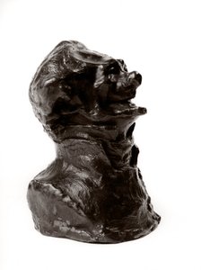 De bustes van de Celebrites van het Rechter Midden. Karikatuur door Charles Philipon, directeur van de Caricature en de Charivari. Journalist. De lachende edente. Beeldhouwwerk door Honore Daumier, 19e eeuw