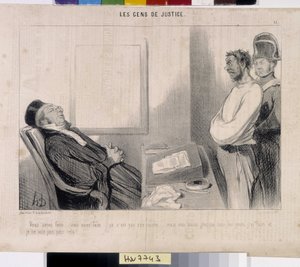 Het volk van gerechtigheid. Cartoon door Honore Daumier (1808-1879), 37,5x28. Uittreksel uit de krant Le Charivari, Musée des Beaux Arts, Palais Longchamp, Marseille.