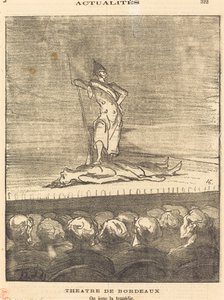Théâtre de Bordeaux - men speelt de tragedie door Honoré Daumier