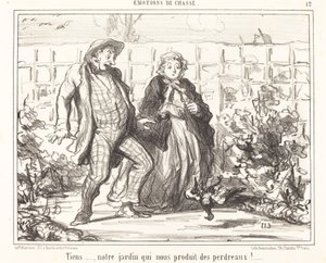 Tiens... onze tuin... produceert patrijzen!...