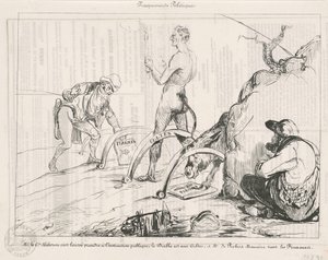 Politieke valstrikken door Honoré Daumier