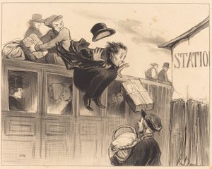 Dertig seconden station door Honoré Daumier