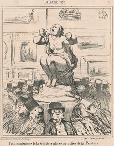 Trieste uitdrukking van de sculptuur