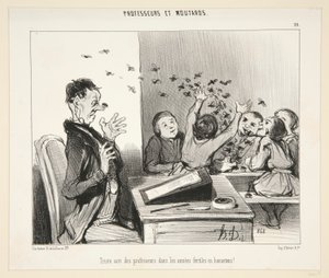 Triste sort des professeurs? - #19 pf Professeurs et Moutards door Honoré Daumier
