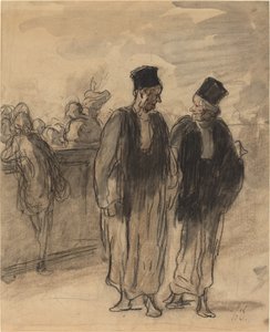 Twee Advocaten door Honoré Daumier