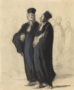 Twee advocaten door Honoré Daumier