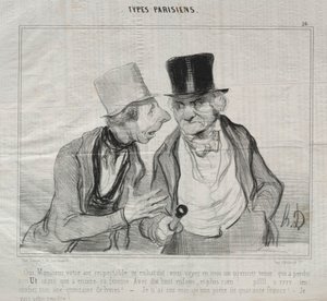 Types Parisiens, plaat 26: Ja, Meneer, uw respectabele uitstraling moedigt mij aan..., 29 mei 1840